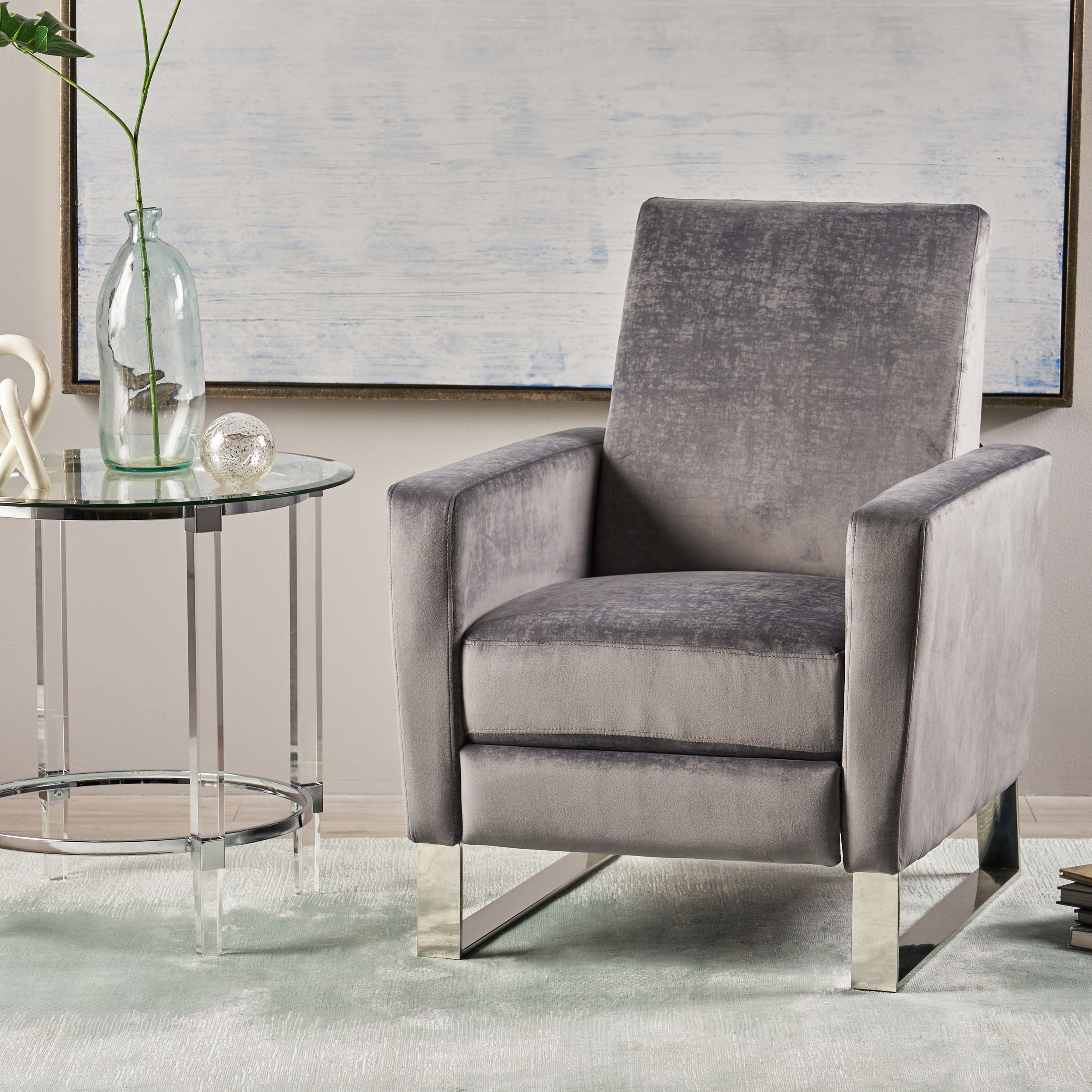 Arvin Push Back High Metal Leg Recliner