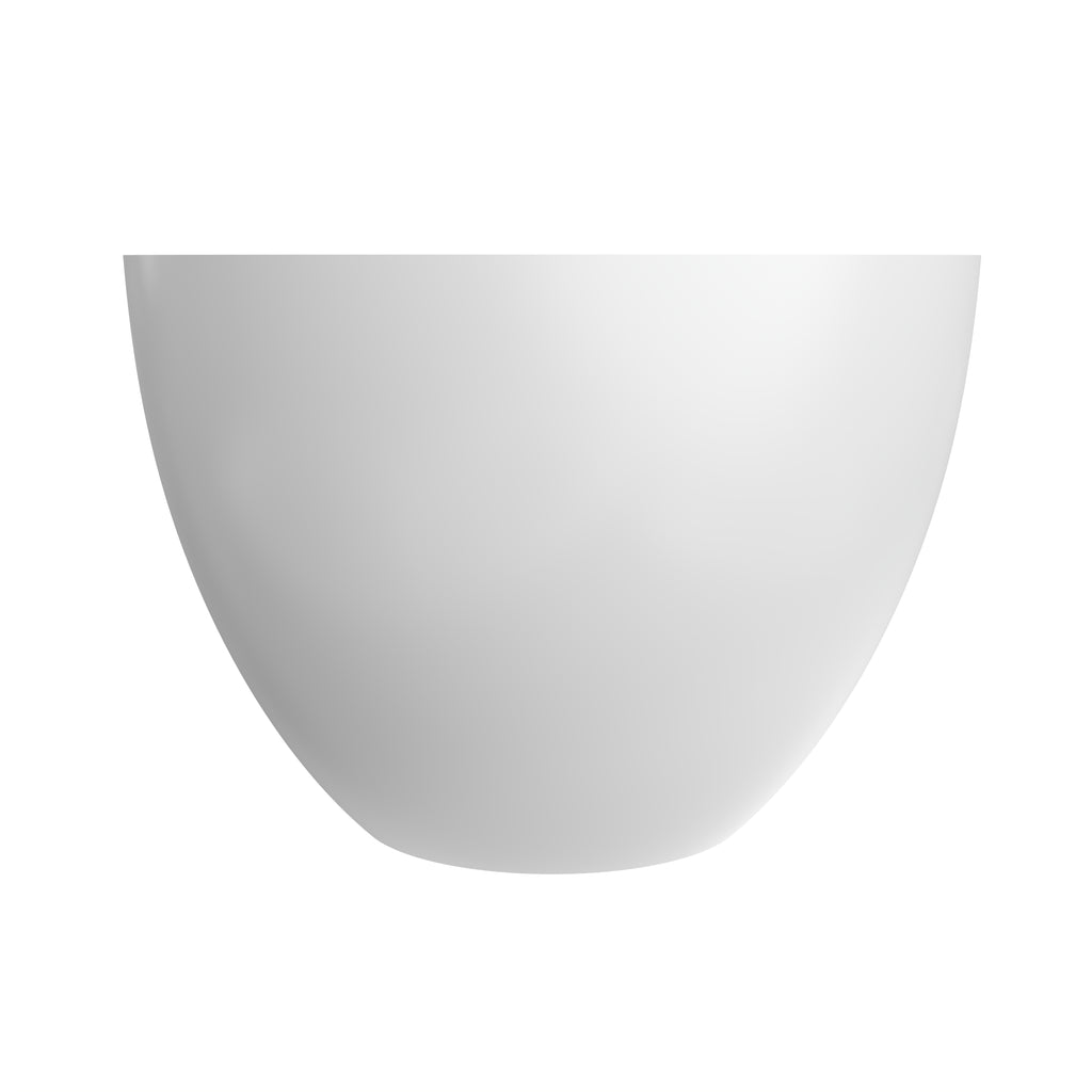 63 Inch Artificial Stone Solid Surface Oval Freestanding Bathtub