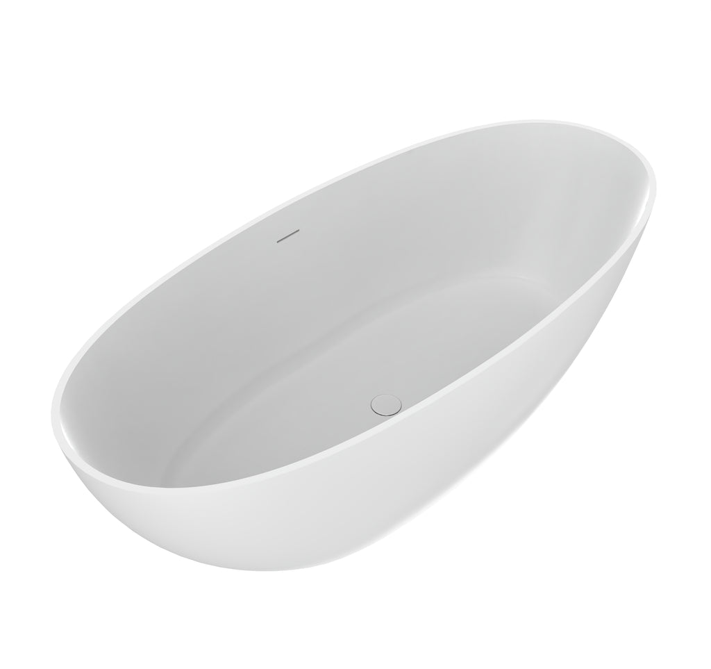 Freestanding Solid Surface Soaking Bathtub