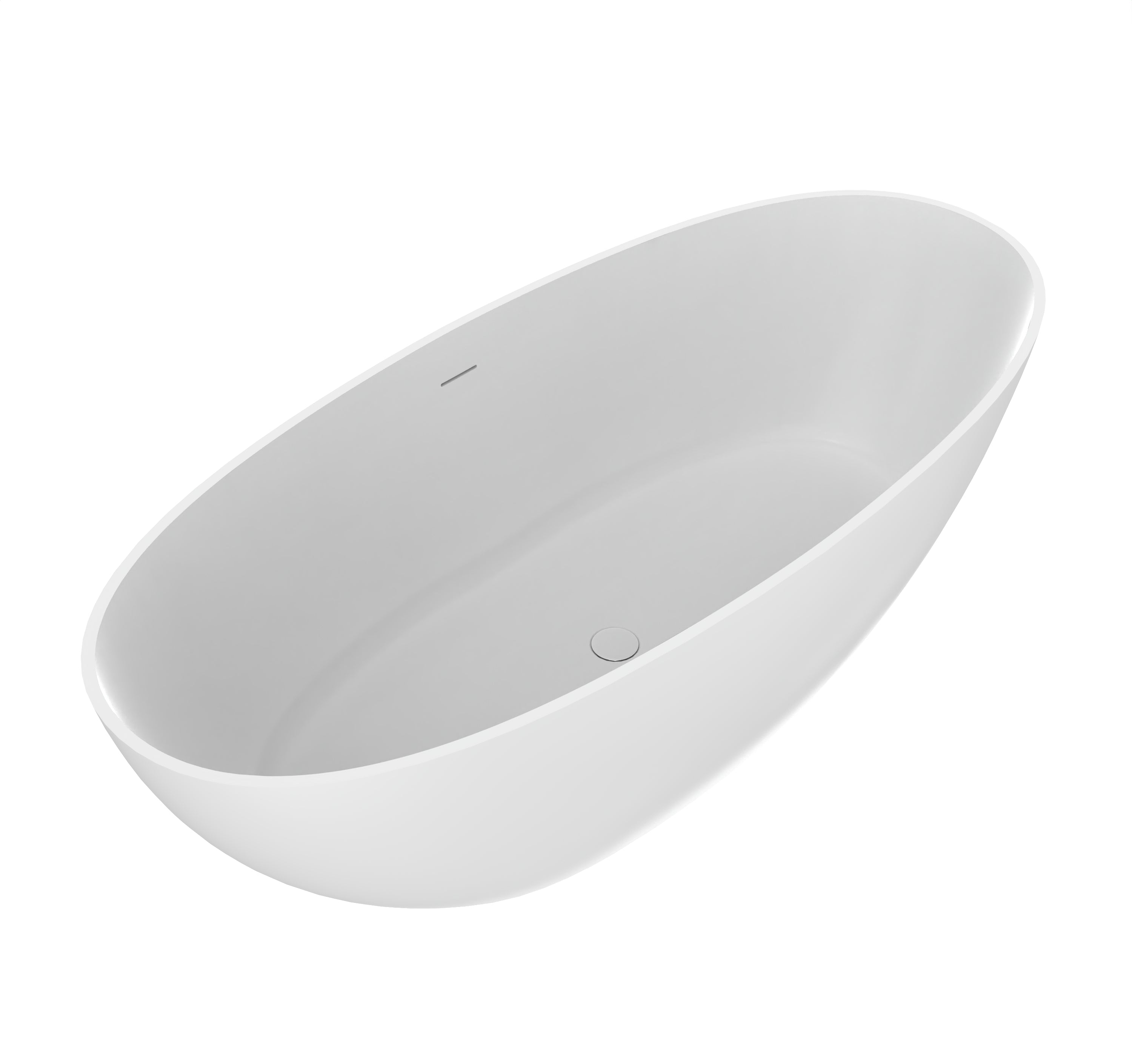 Freestanding Solid Surface Soaking Bathtub