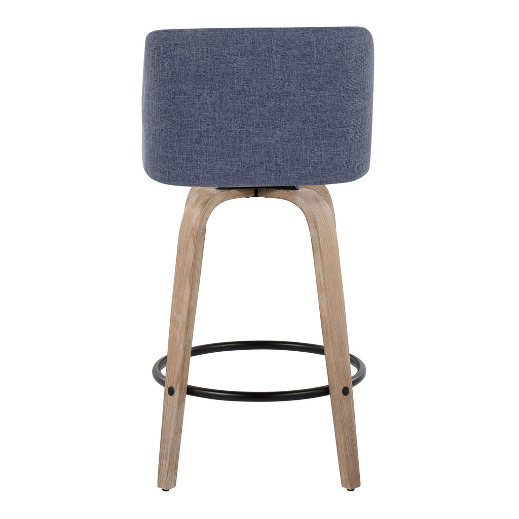 26" Contemporary Fixed-Height Counter Stool with Swivel