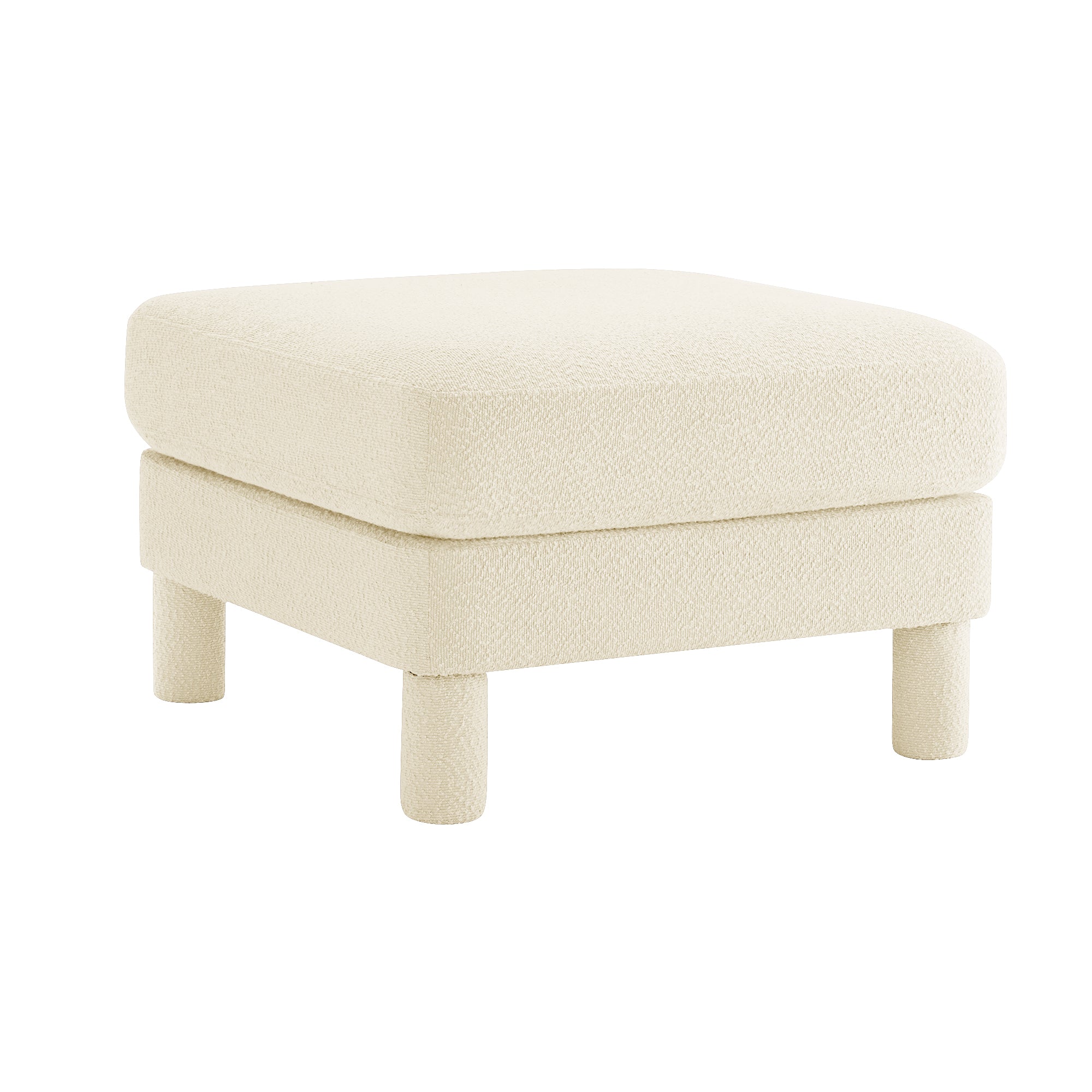 Premium Polyester Beige Ottoman