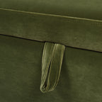 Knox 35" Square Storage Cocktail Ottoman, Olive