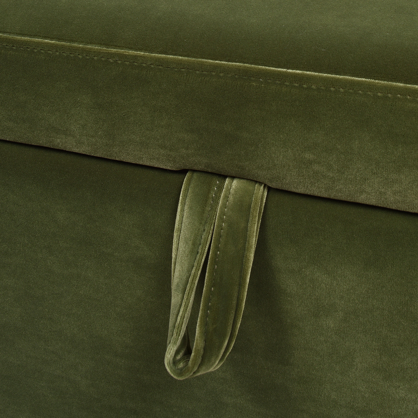 Knox 35" Square Storage Cocktail Ottoman, Olive