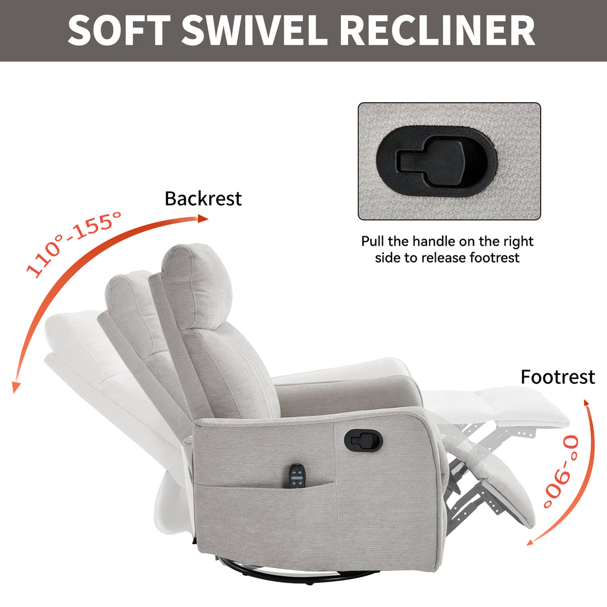 Comfortmax Light Recliner with Massage & Heat Function