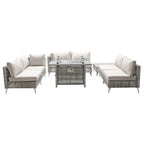K&K 8-Piece Patio Furniture Set with 43" Fire Pit Table
