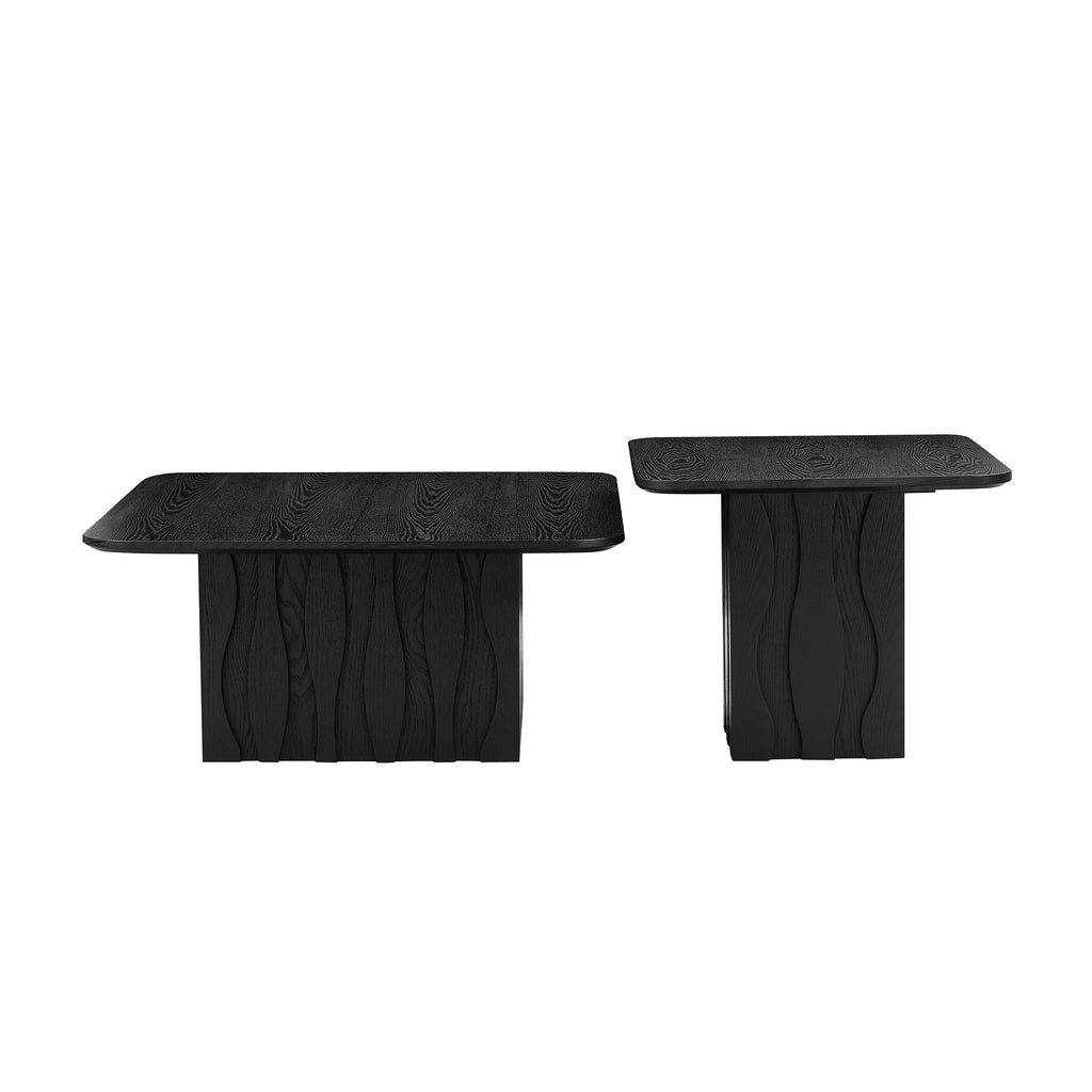 2PCS Nesting Square Coffee Table Set
