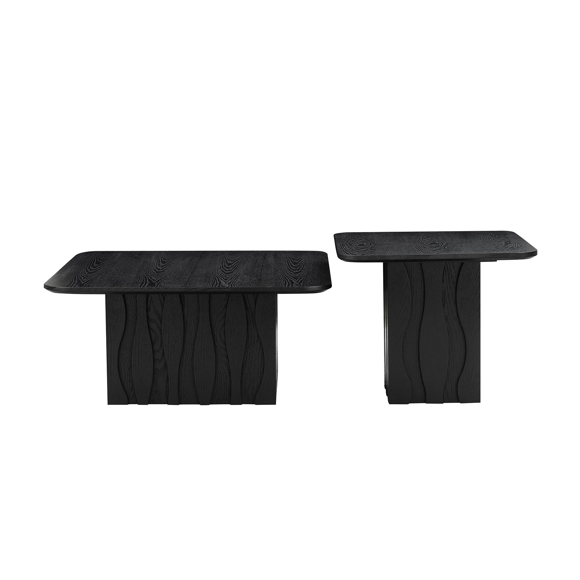 2PCS Nesting Square Coffee Table Set