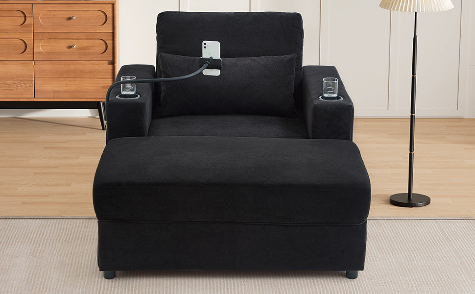 Modern Style Armchair 42.5" Chaise Lounge Sofa Couch