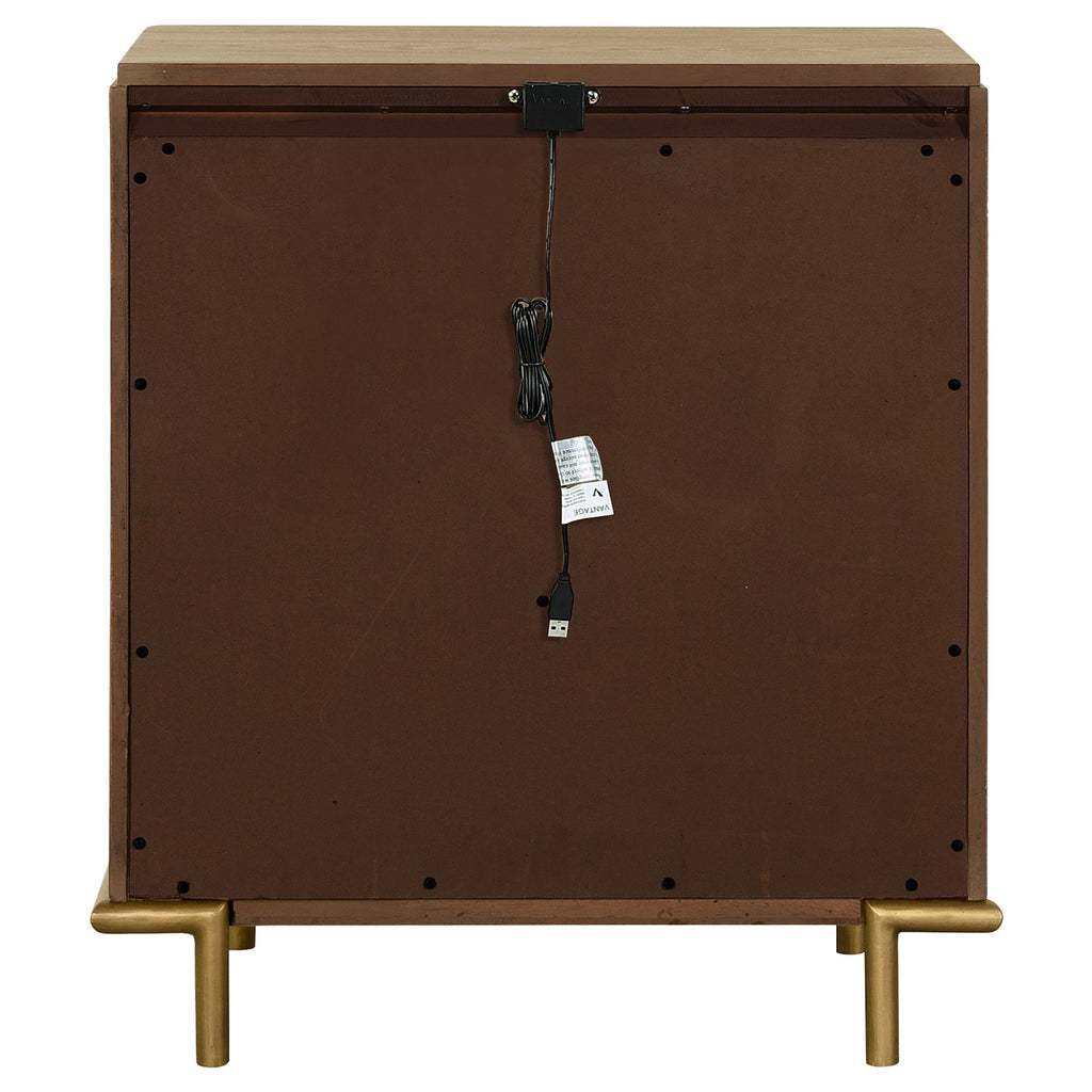 Sand Wash 3-Drawer Nightstand with USB Ports