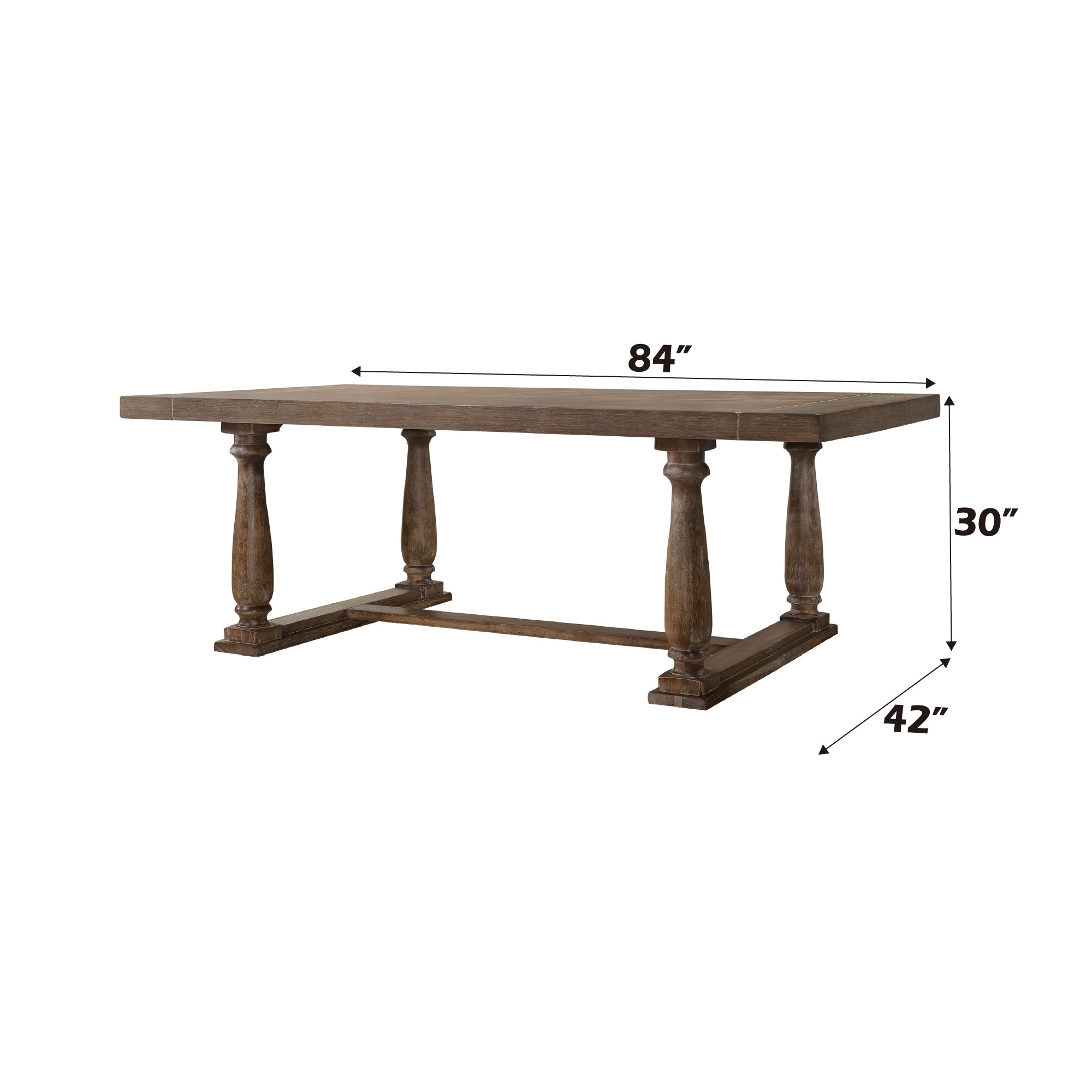 Bernard Weathered 7PC Dining Set