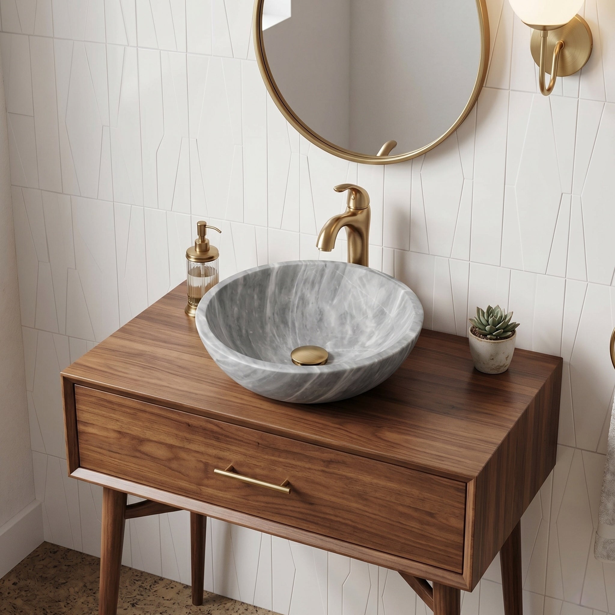 Gray Bathroom Vanity
