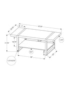 Coffee Table with Fixed Shelf