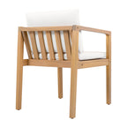 Outdoor Dining Chairs Set of 2 with Acacia Wood Frame