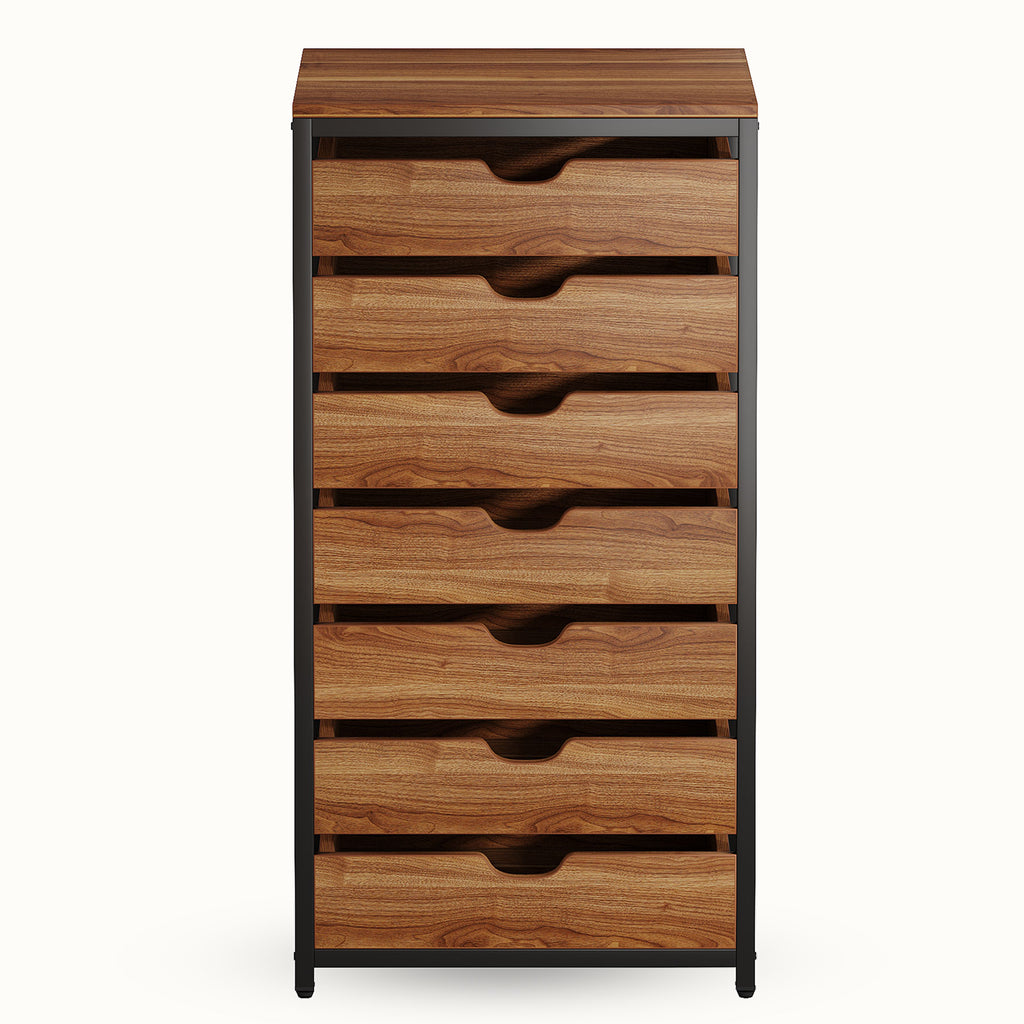 7-Drawer Storage Dresser Cabinet with Wheels