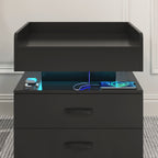 1 Set Nightstand with Adjustable LED Strip Light