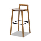 Sven 30" Modern Minimalist Low Back Wood Barstool