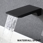 Matte Black Wall Mount Bathroom Sink Faucet