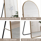 Aluminum Alloy Full Length Mirror with Gold Frame