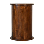 Solid Wood 3-Drawer Chestnut Drum