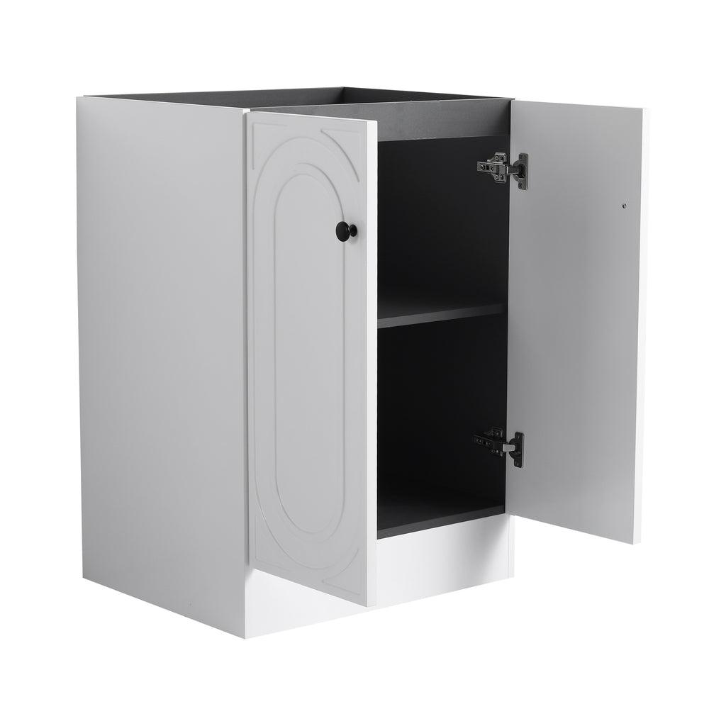 24" Freestanding Bathroom Vanity & 2 Soft-Close Cabinet Doors