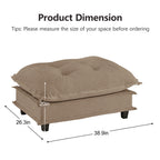73 Ottoman Chenille - Light Coffee