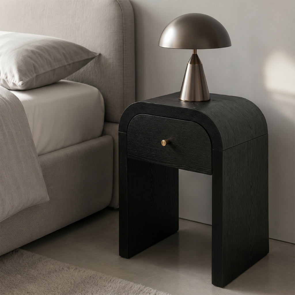 Curved Bedside Side Table