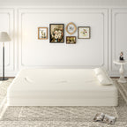 Modern Floor Sofa with 2 Pillows - Convertible Plush Sofa Bed