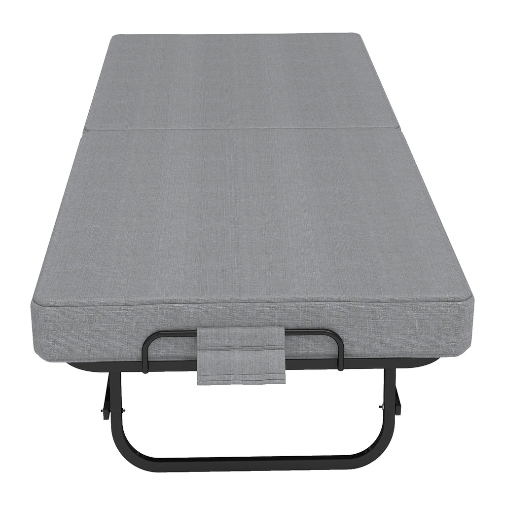 75" Folding Bed with Memory Foam Mattress