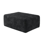 No Assembly Required Black Sofa Ottoman