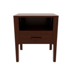 Mid-Century Modern Solid Bamboo Wood Nightstand
