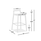 Sven 26.5" Modern Minimalist Low Back Wood Counter Stool