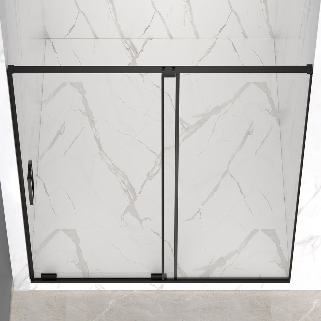 56-60" W x 72" H Semi-Frameless Sliding Shower Door