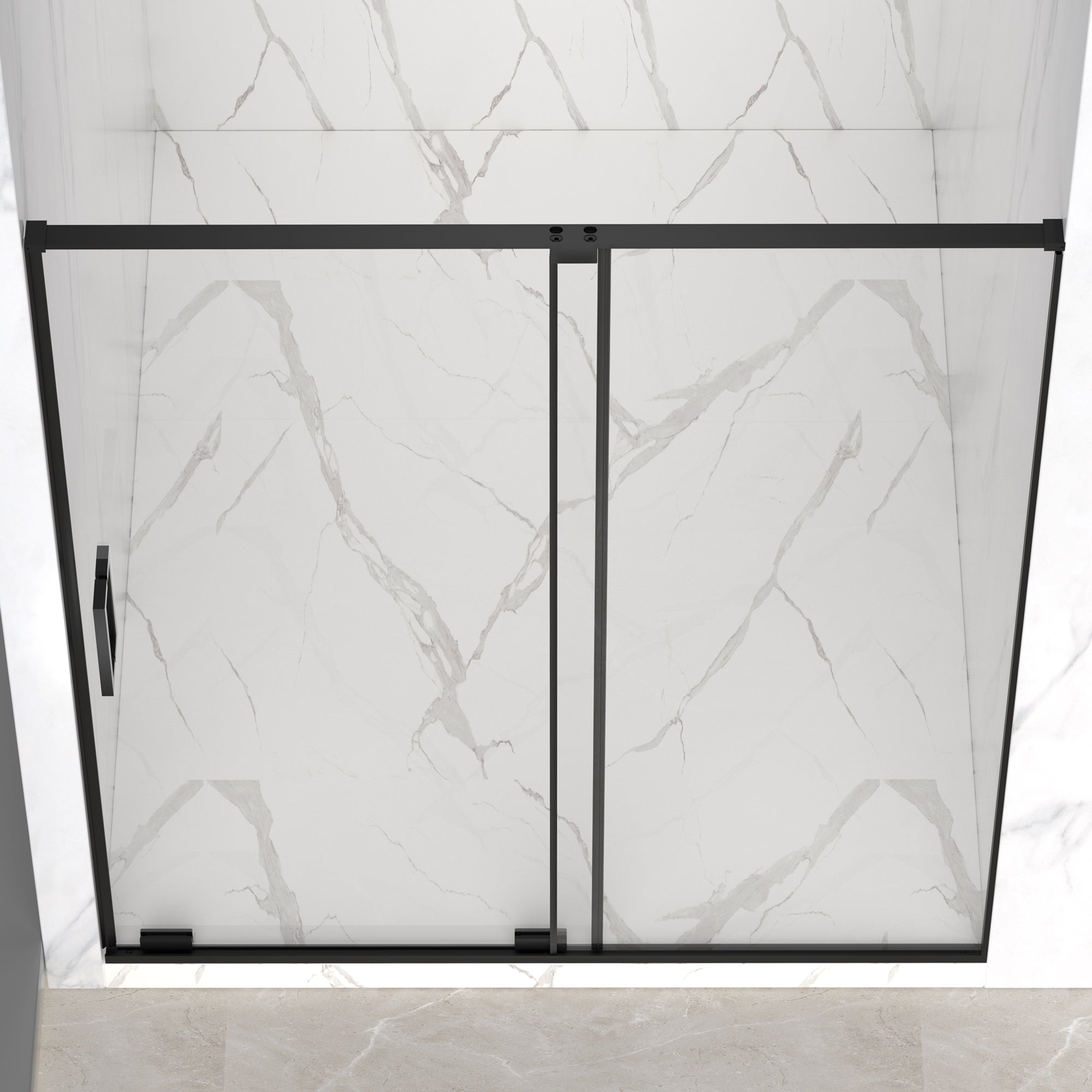 56-60" W x 72" H Semi-Frameless Sliding Shower Door