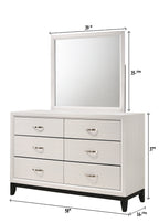 1pc Contemporary 6-Drawer Dresser