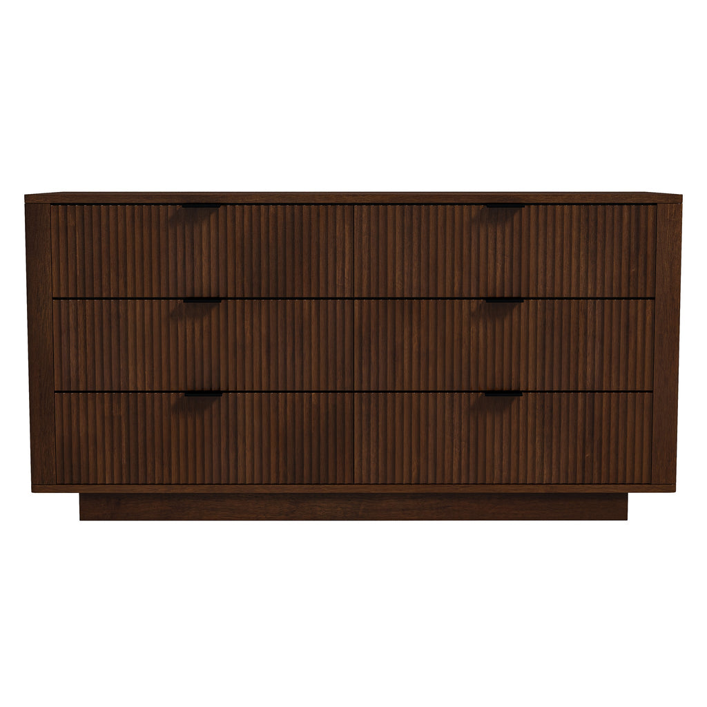 Lola Mid Century Modern Walnut Dresser