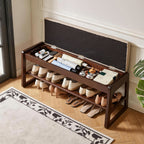 Wood Shoe Storage Bench
