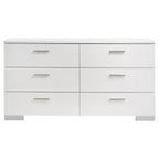 August Glossy Modern Bedroom Set