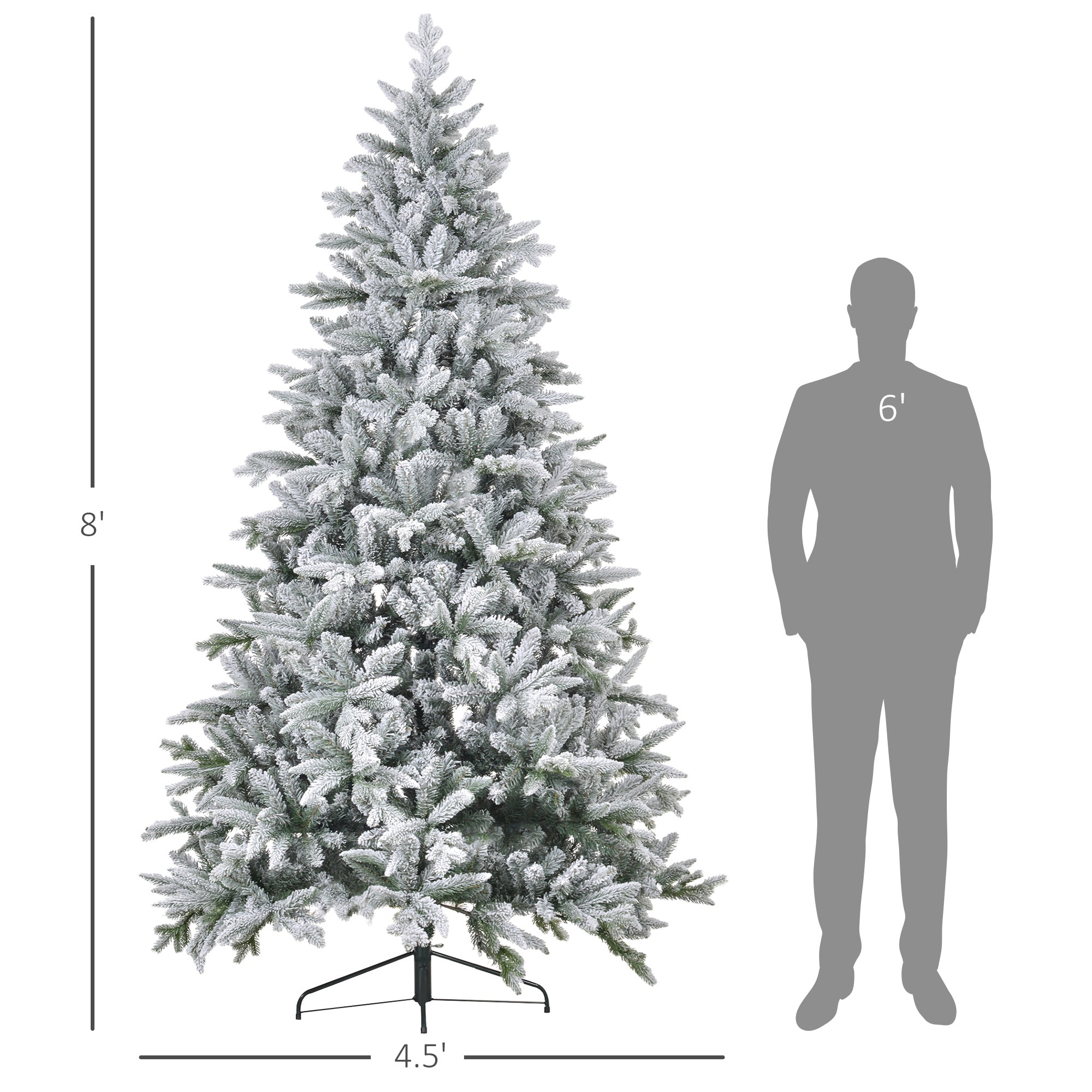Festive Christmas Decor Artificial Flocked Christmas Tree