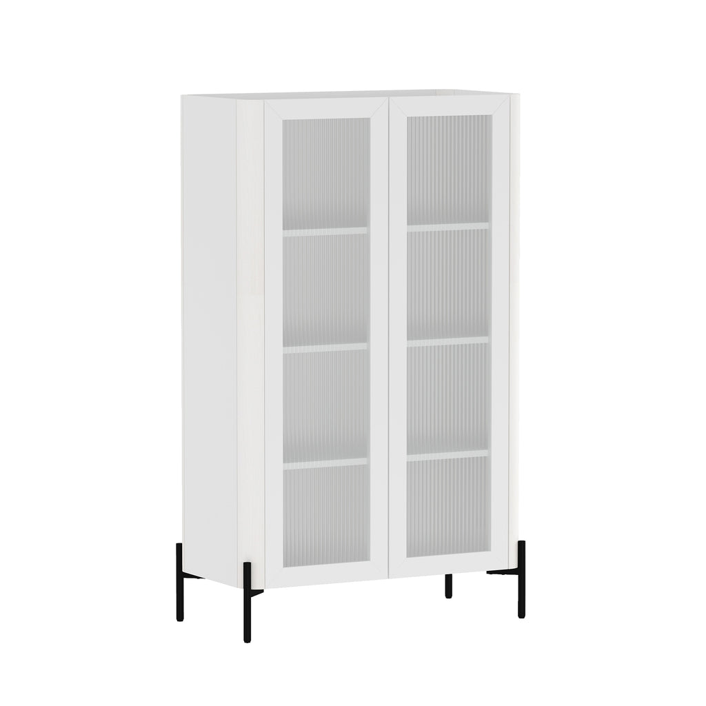 Abbey 32" Tempered Glass Bookcase Cabinet