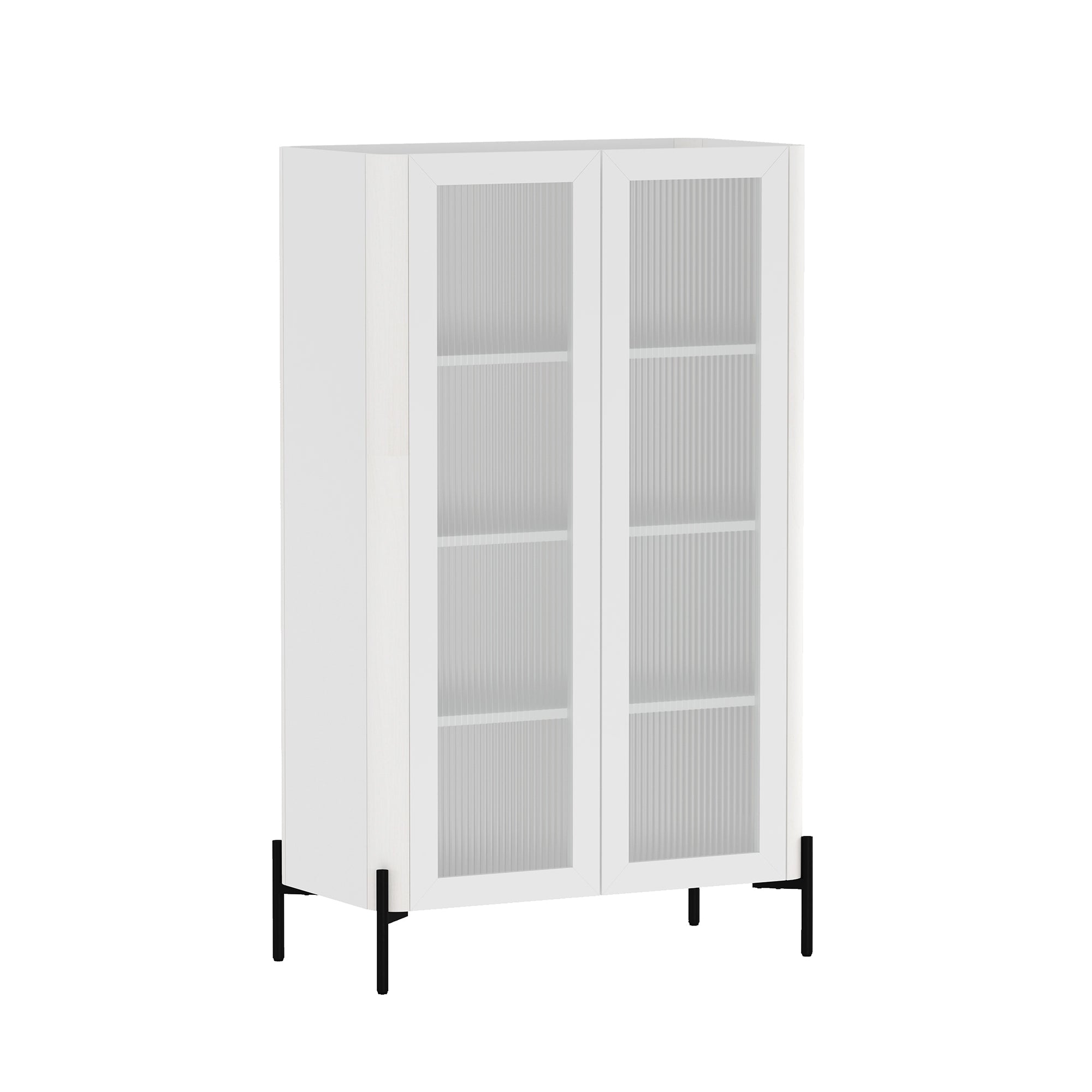 Abbey 32" Tempered Glass Bookcase Cabinet