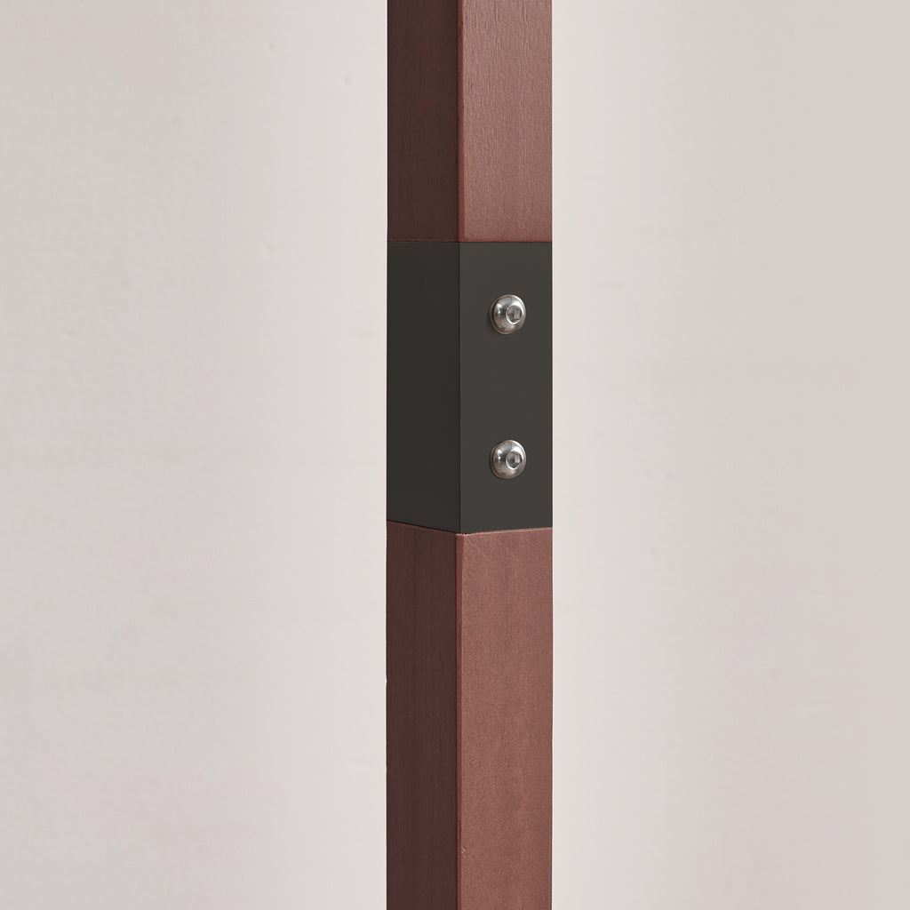 Solid Wood Freestanding Coat Rack with Storage Basket