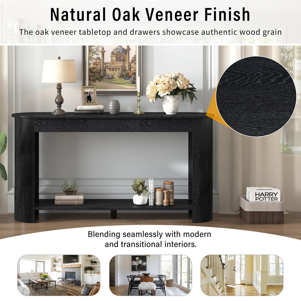 U_Style 59.8'' Modern Console Table
