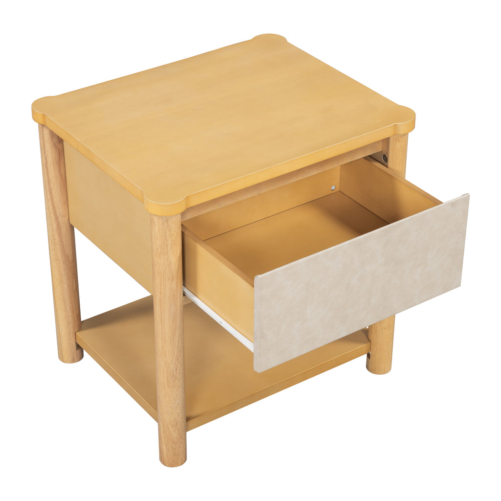 Wood Nightstand Set - Modern Nightstands with Drawer