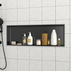 37" x 13" Stainless Steel Shower Niche, Gunmetal