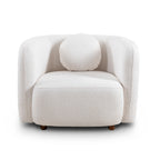 Accent Square Sofa Chair - Boucle Fabric Upholstered