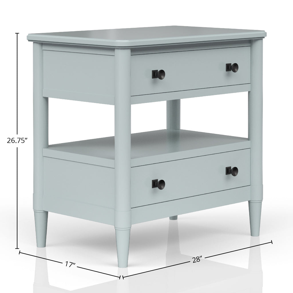 Open Nightstand with Ocean Finish