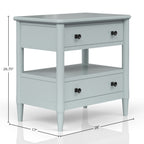 Open Nightstand with Ocean Finish
