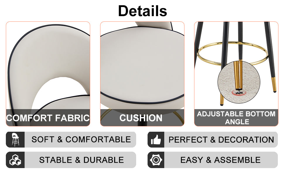 360° Rotatable Bar Chair Set of 2