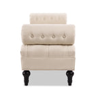 Lewis Bolster Arm Entryway Bench, Sky Neutral